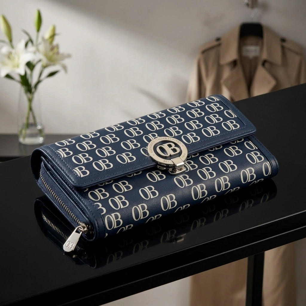 OB Monogram Continental Wallet