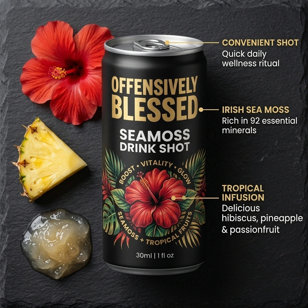 Offensively Blessed Seamoss Drink Shot