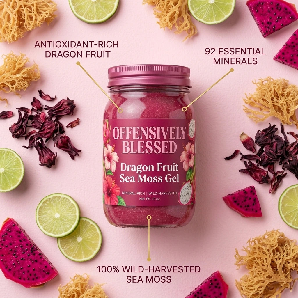 Offensively Blessed 🌺Dragon Fruit Sea Moss Gel