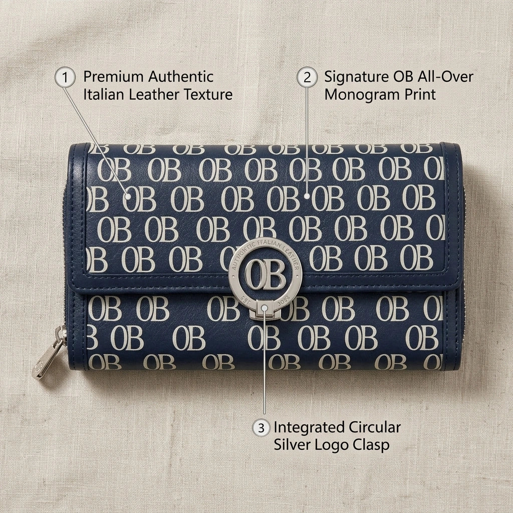 OB Monogram Continental Wallet