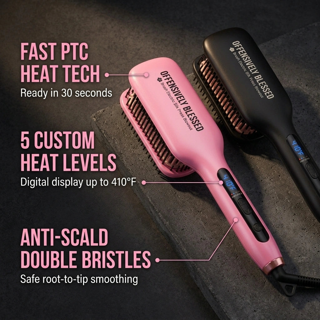 OB🌺Electric Silk Press Brush