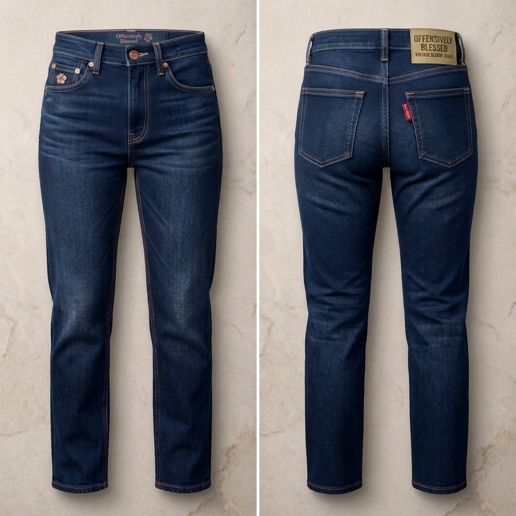 OB🌺Vintage Bloom Jeans