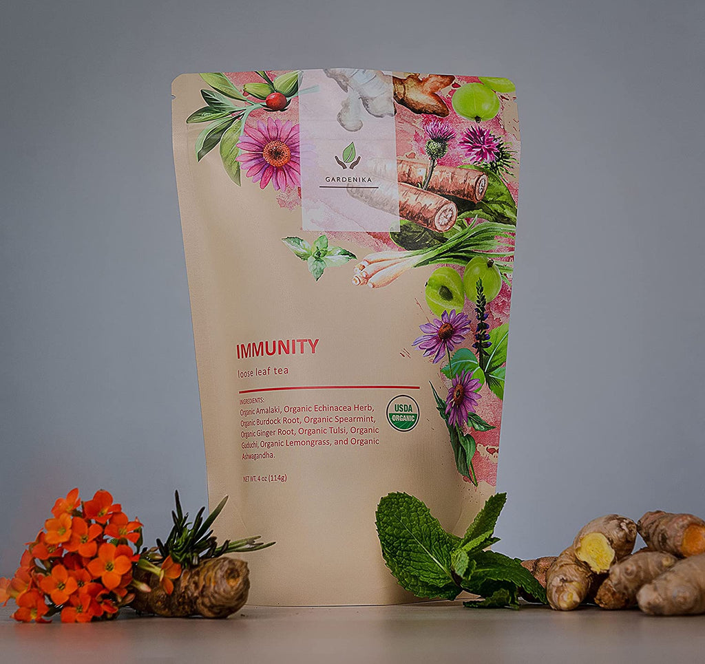 Immune Defense Tea, Echinacea Ashwagandha | Organic Herbal Blend