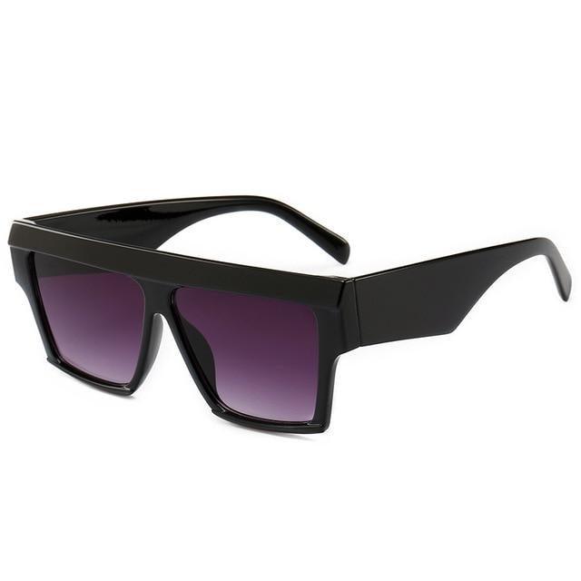 Women Flat Top Sunglasses New Men Square Shape New Classic Shades In Gradient Black Sun Glasses For Male New Fashionable Big Size Frame In Vintage Shape Eyewear