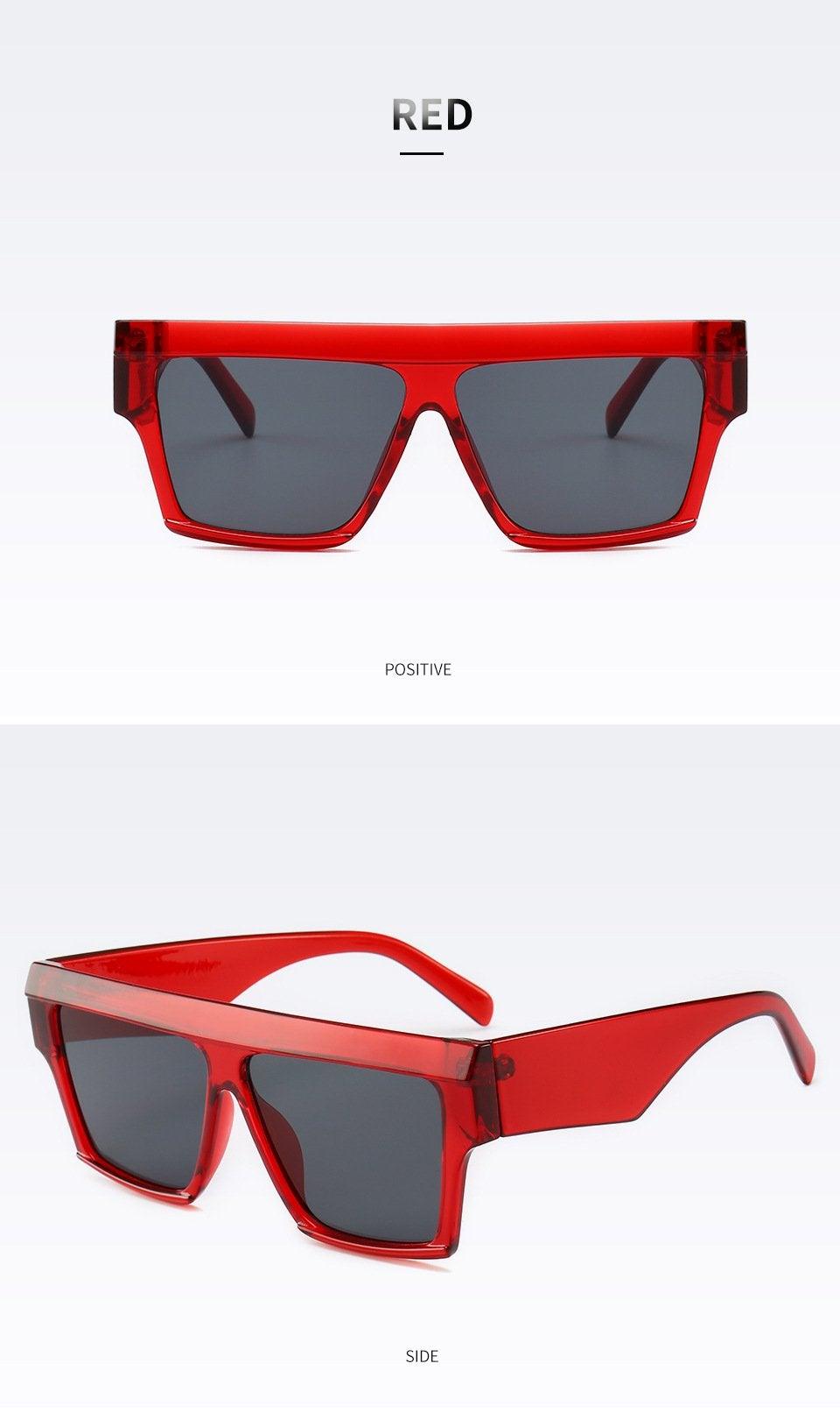 Women Flat Top Sunglasses New Men Square Shape New Classic Shades In Gradient Black Sun Glasses For Male New Fashionable Big Size Frame In Vintage Shape Eyewear